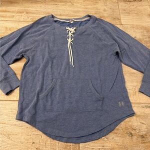 Victoria Secret Blue Lace-Up Sweatshirt